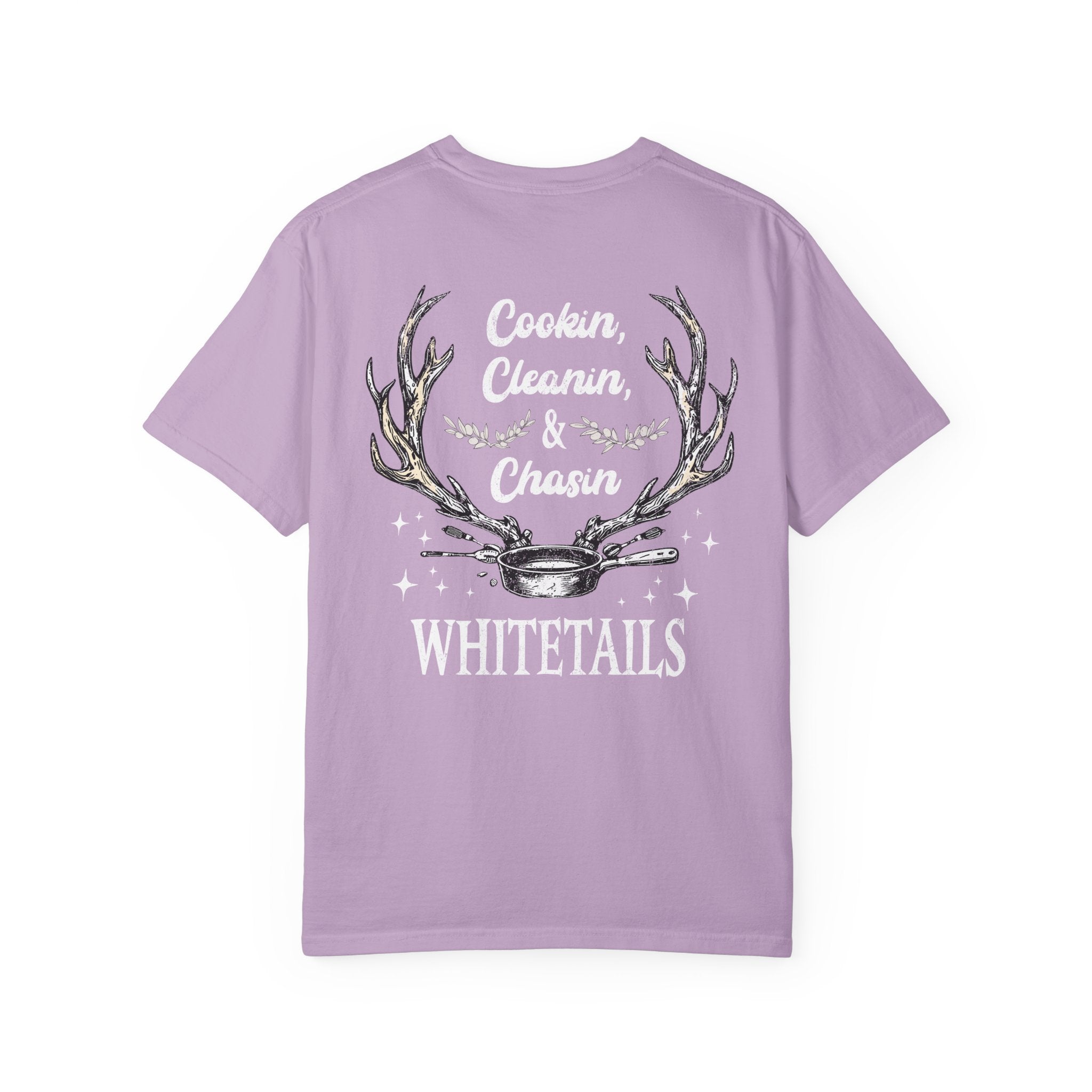 Cookin’, Cleanin’, & Chasin’ Whitetails T-Shirt – Women’s