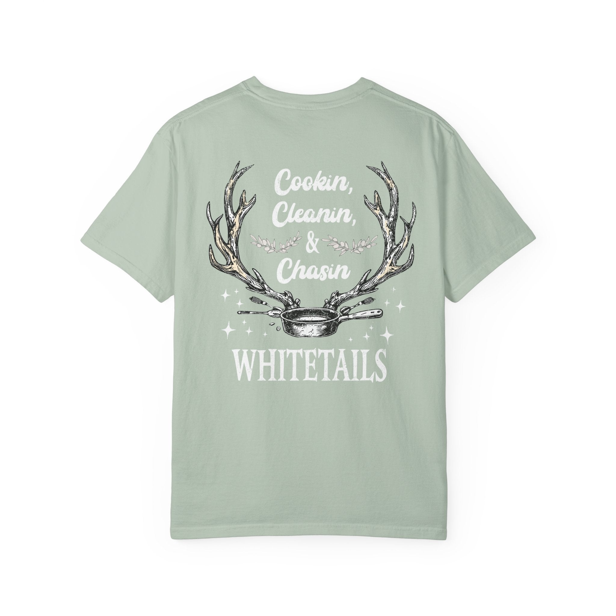 Cookin’, Cleanin’, & Chasin’ Whitetails T-Shirt – Women’s