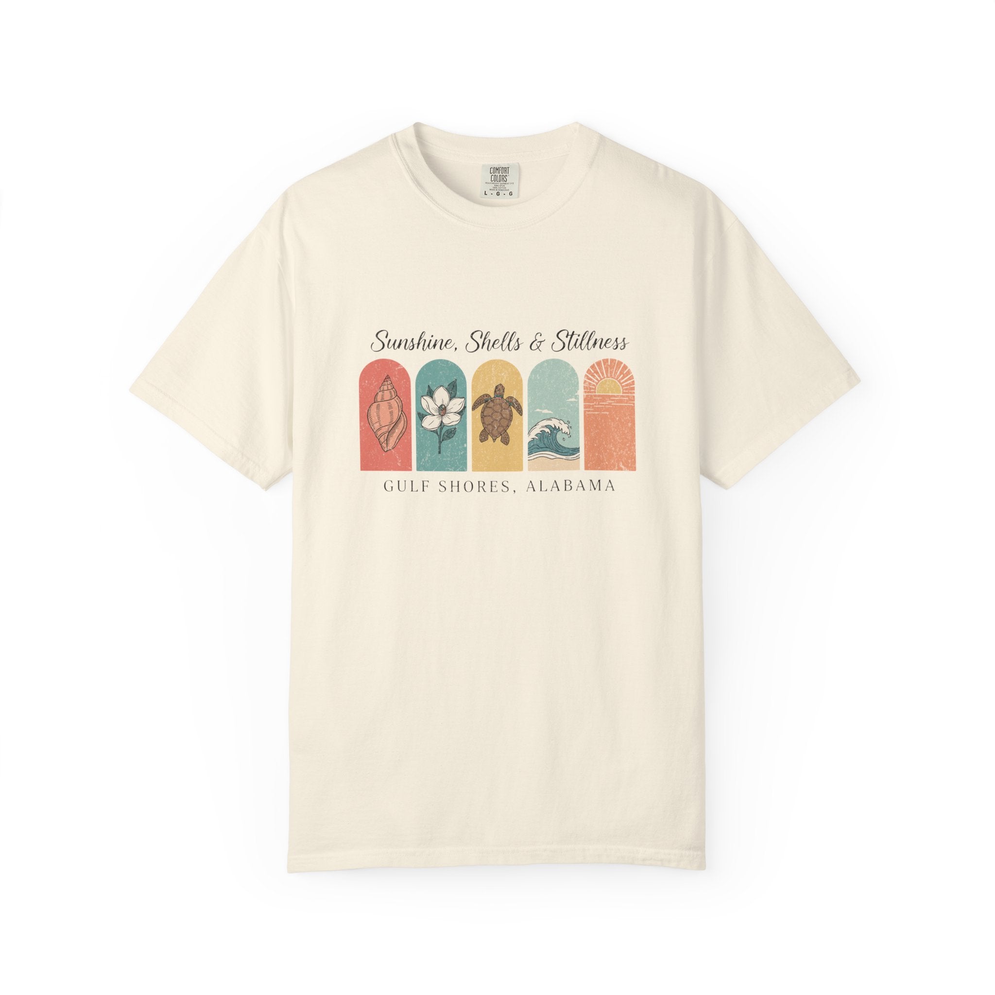 Sunshine, Shells & Stillness T-Shirt – Gulf Shores (Women’s)