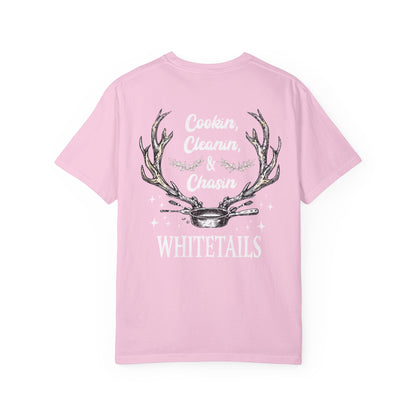 Cookin’, Cleanin’, & Chasin’ Whitetails T-Shirt – Women’s
