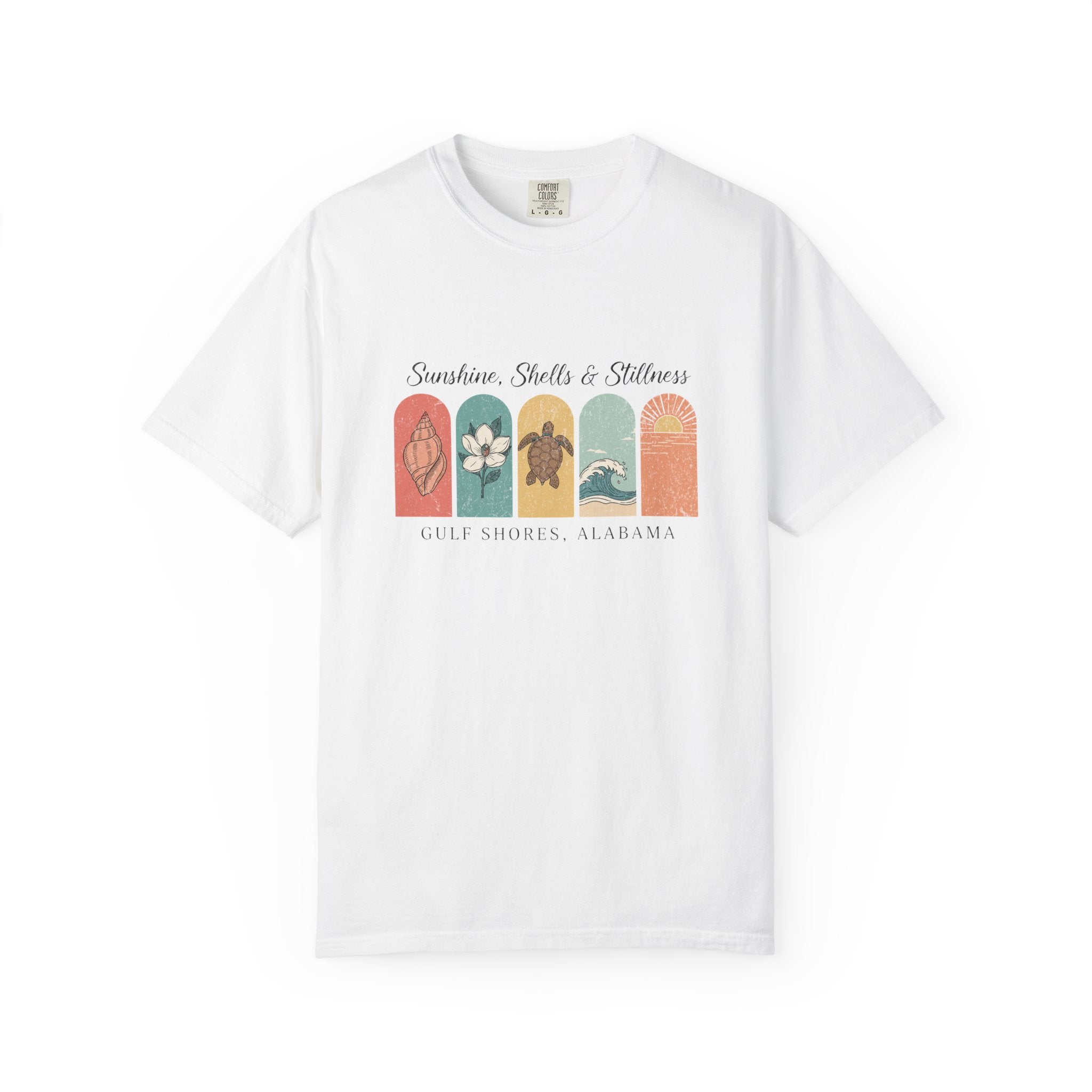 Sunshine, Shells & Stillness T-Shirt – Gulf Shores (Women’s)