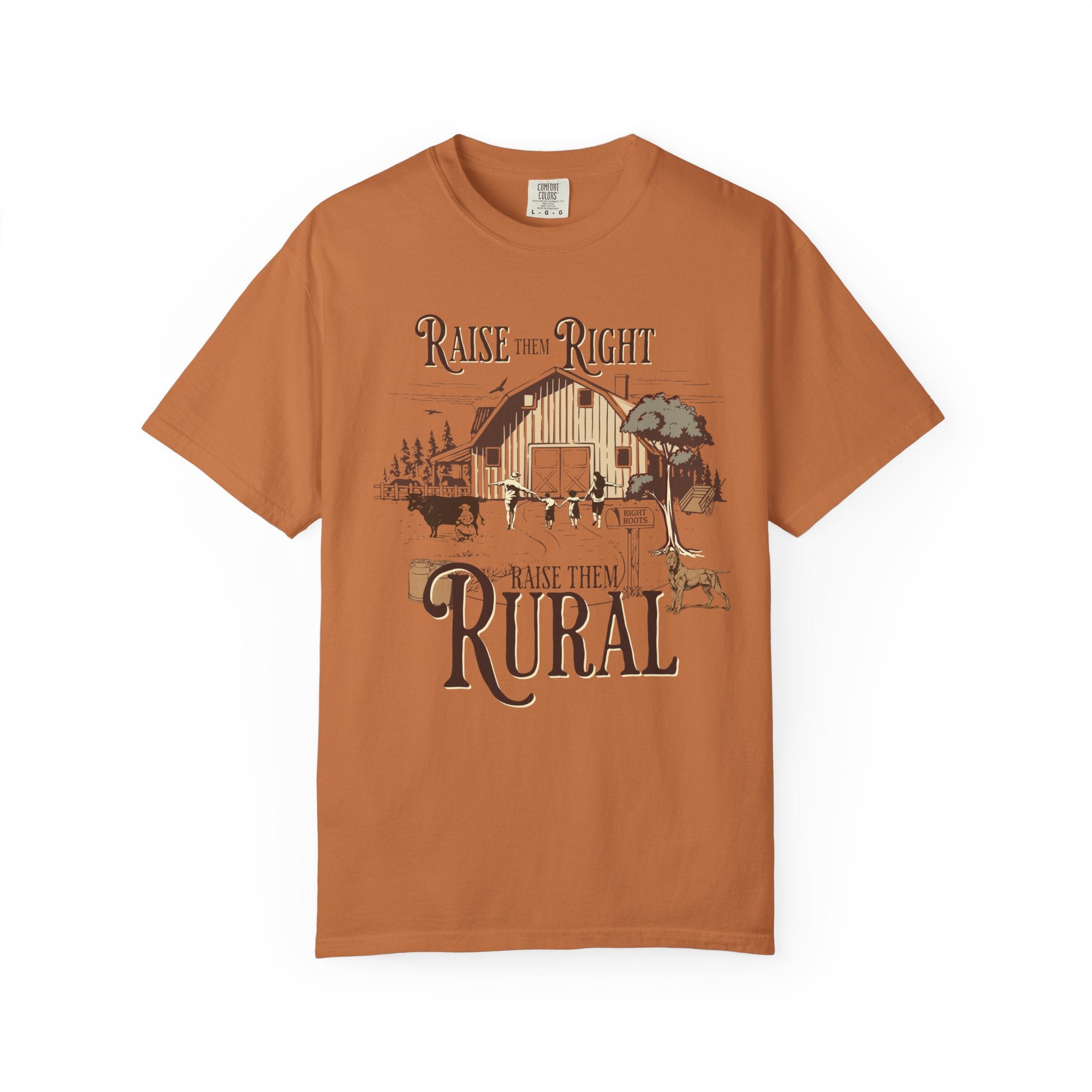 Raise Them Right Rural T-Shirt – Faith, Family & Farm Life