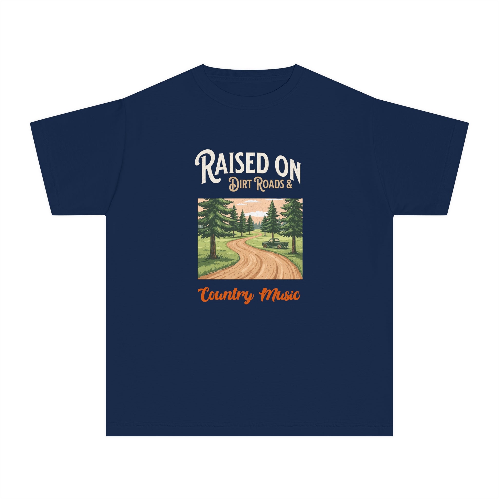 Raised on Dirt Roads & Country Music – Youth Boys T-Shirt