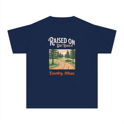 Raised on Dirt Roads & Country Music – Youth Boys T-Shirt