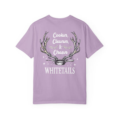 Cookin’, Cleanin’, & Chasin’ Whitetails T-Shirt – Women’s