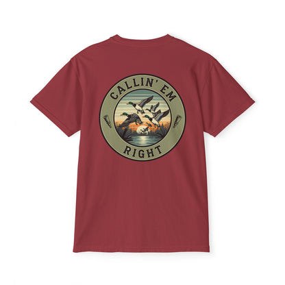 Callin’ ’Em Right – Duck Hunting Pocket Tee (Men’s)