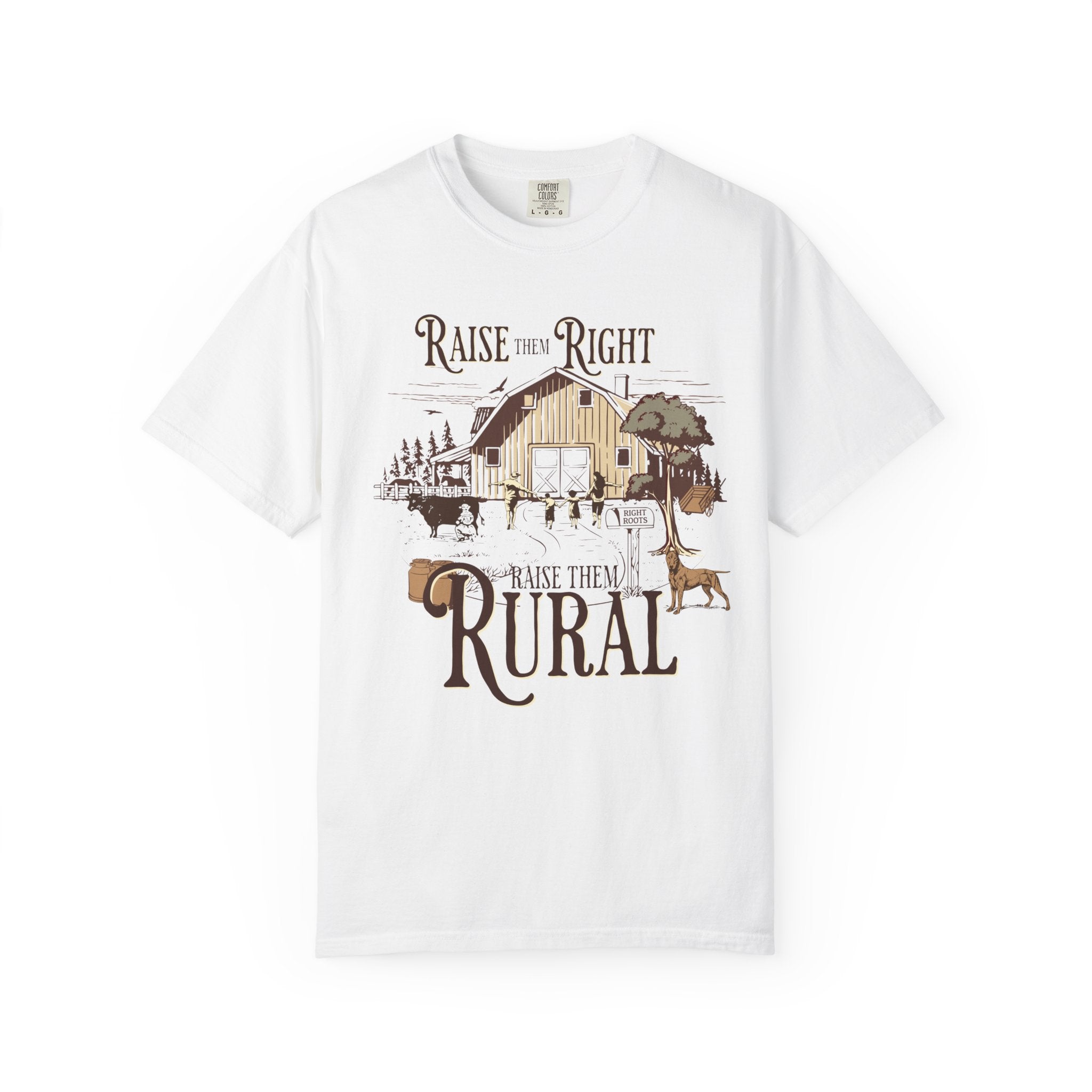 Raise Them Right Rural T-Shirt – Faith, Family & Farm Life