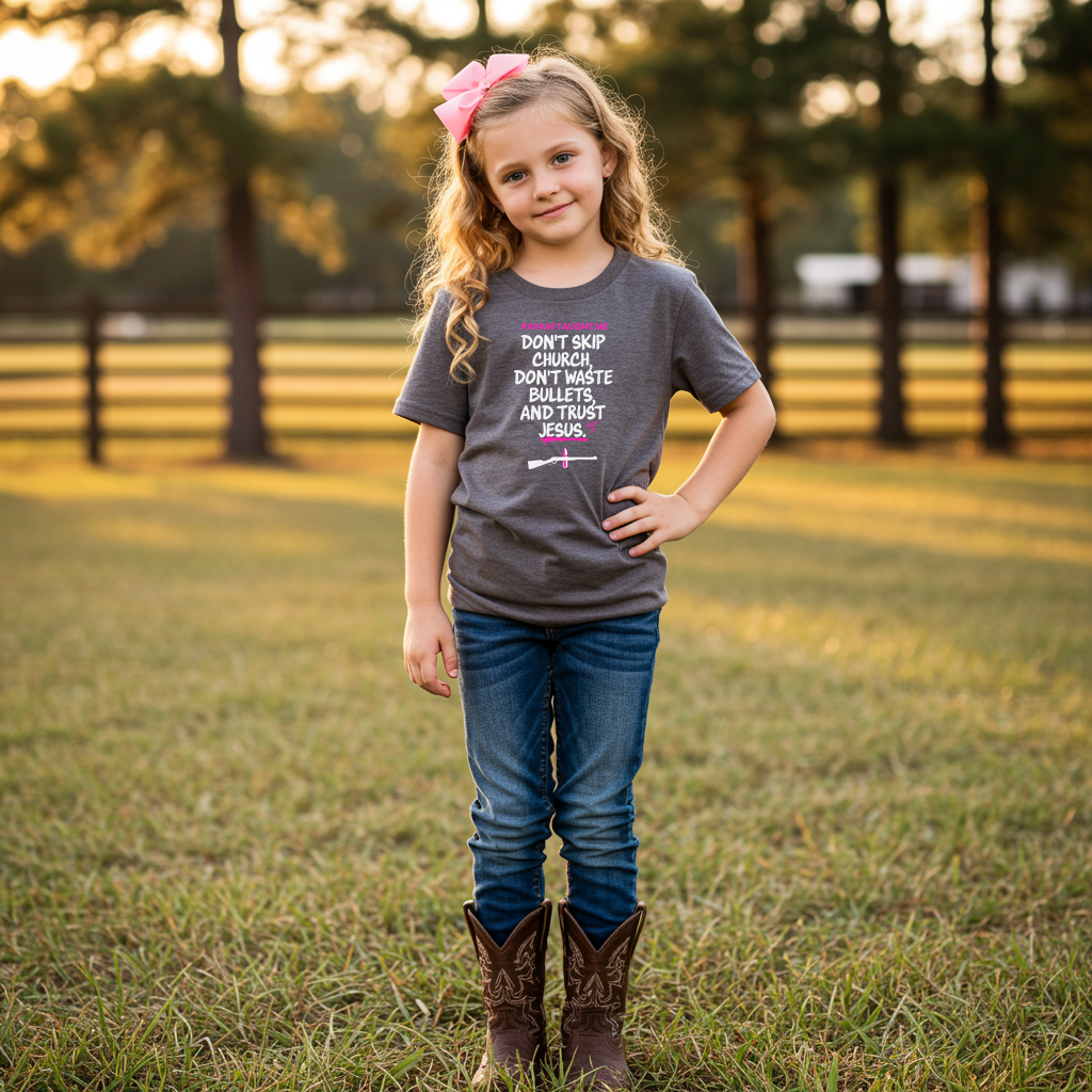 Papaw Taught Me T-Shirt – Youth Girls