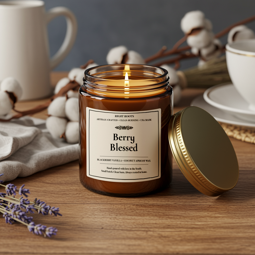 Berry Blessed Candle – Blackberry Vanilla Scented Southern Home Candle