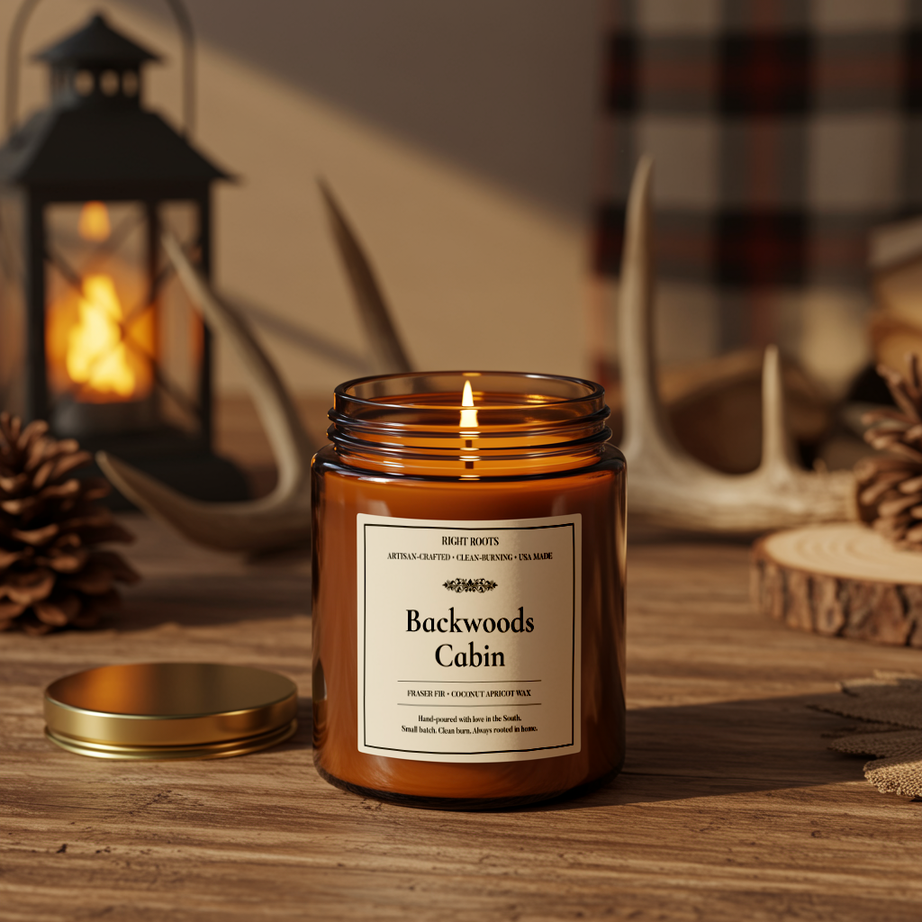 Backwoods Cabin Candle – Fraser Fir Scented Southern Pine Candle