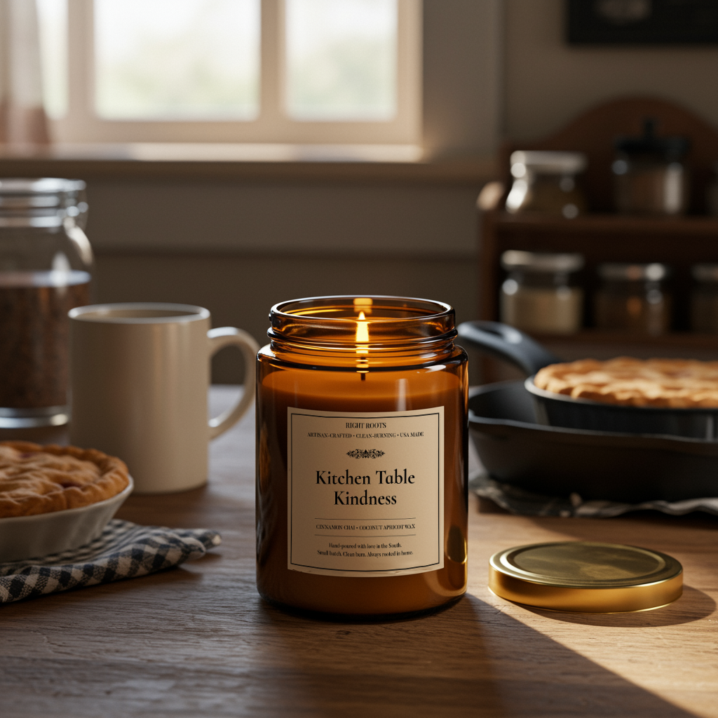 Kitchen Table Kindness Candle – Cinnamon Chai Southern Comfort Scent