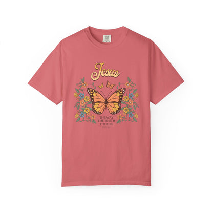 The Way, The Truth, The Life – Butterfly Scripture T-Shirt