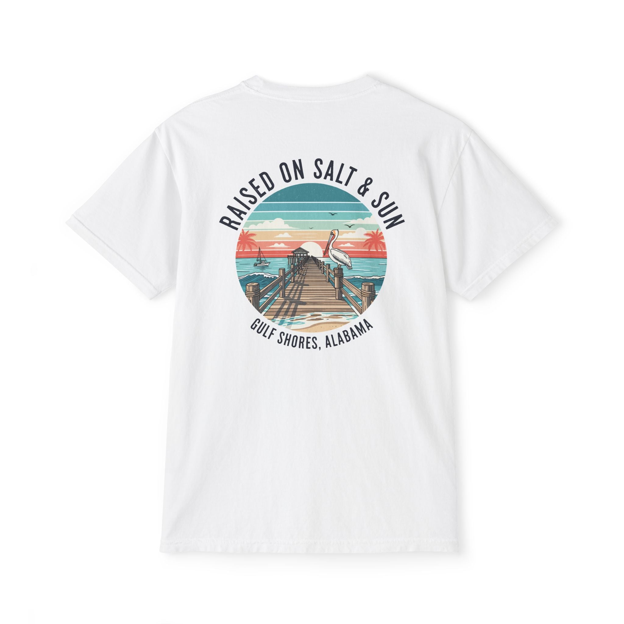 Comfort Colors Pocket T-Shirt Raised on Salt & Sun Gulf Coast Marlin Tee