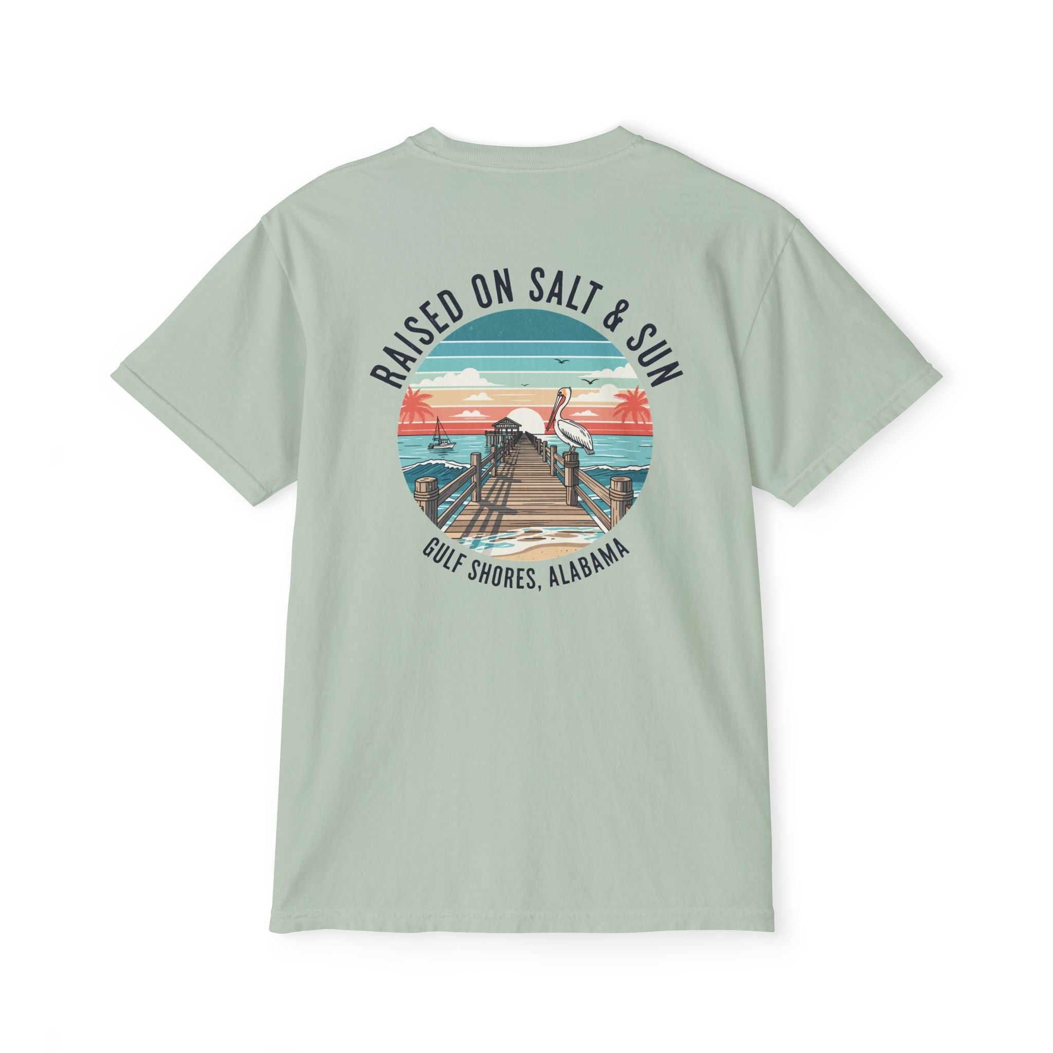Comfort Colors Pocket T-Shirt Raised on Salt & Sun Gulf Coast Marlin Tee