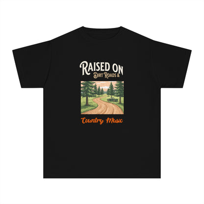 Raised on Dirt Roads & Country Music – Youth Boys T-Shirt